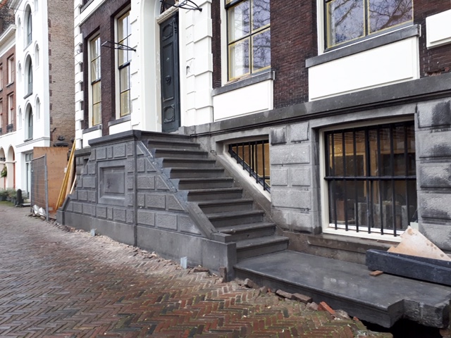 Plaatsen van een bordestrap, Schiedam
